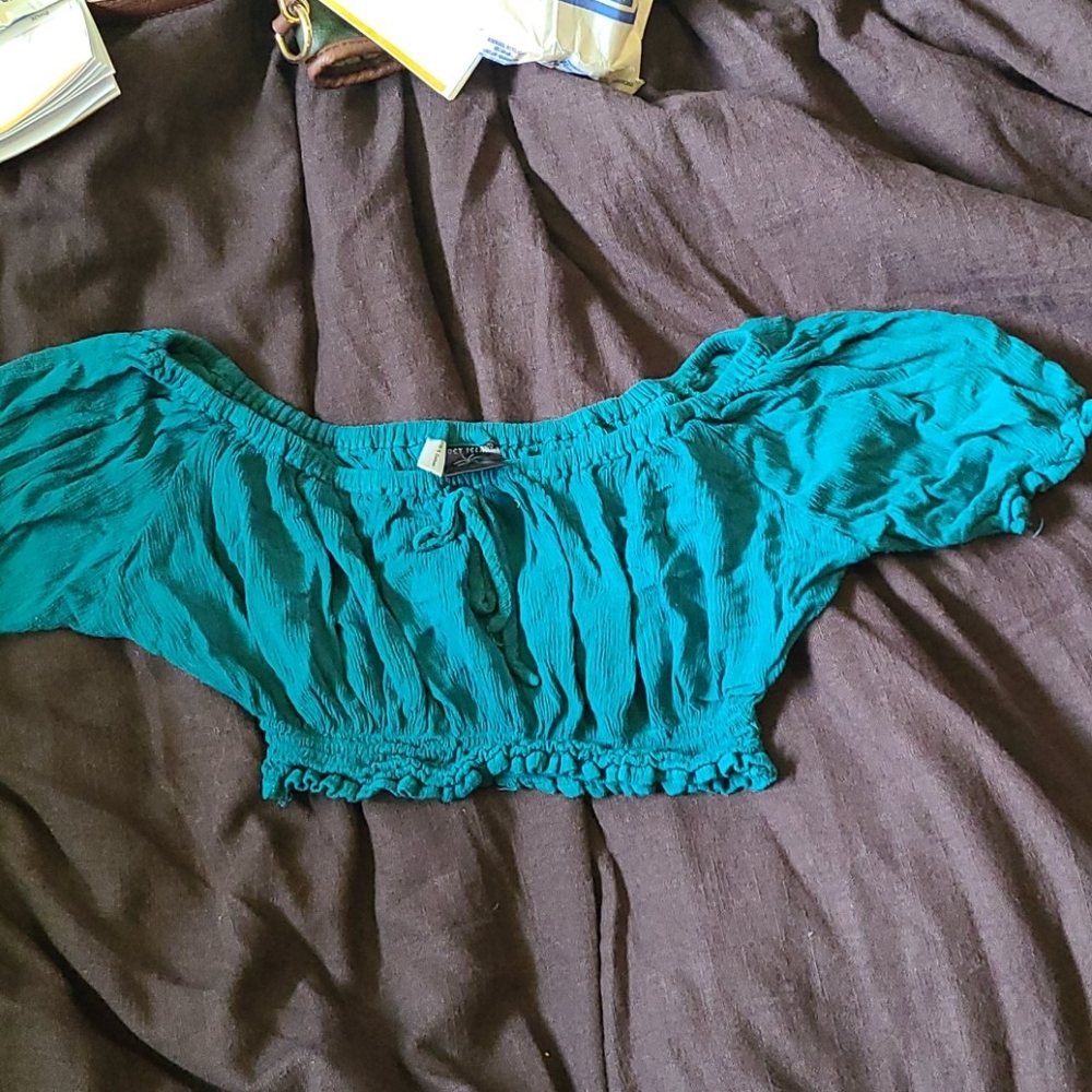 Crop top peasant blouse